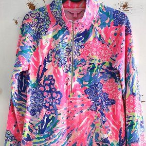 Lilly PUlitzer EUC Skipper Sweatshirt, Large, Gorgeous Print and Great Condition
